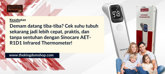 Sinocare AET-R1D1 Infrared Thermometer Forehead — Solusi Praktis Cek Suhu Tubuh Cepat & Akurat di Rumah