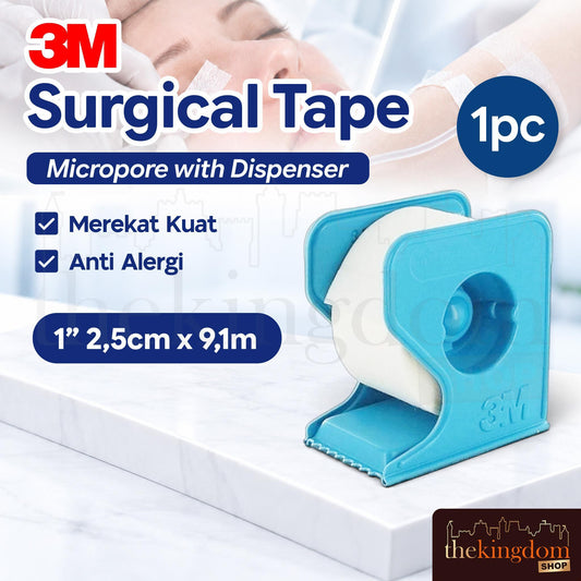 3M Micropore Surgical Tape 1" 2,5cm x 9,1m With Dispenser /1