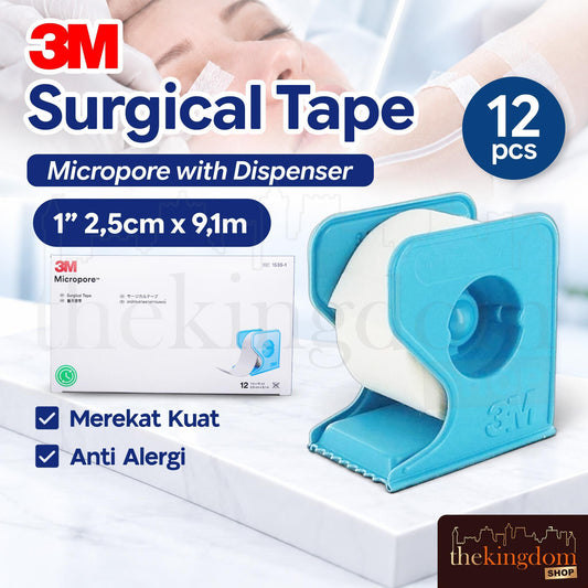 3M Micropore Surgical Tape 1" 2,5cm x 9,1m With Dispenser /12