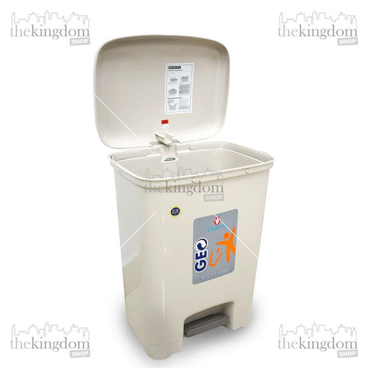 Claris 1158 Geo Enzo Dustbin 25L Cream
