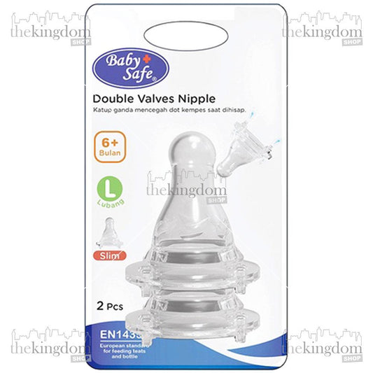 Baby Safe DOT0L DOT0M DOT0S DOTXL Double Valves Slim Neck Nipple - The Kingdom Shop