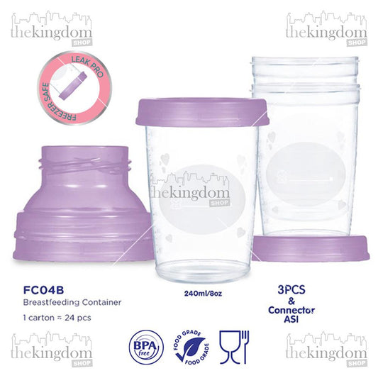 Baby Safe FC04B Breastfeeding Container 240ml - The Kingdom Shop