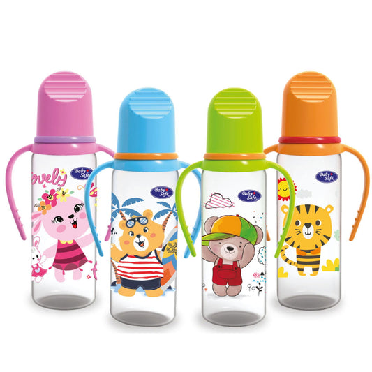 Baby Safe JS05 Feeding Bottle with Handle 260ml - The Kingdom Shop