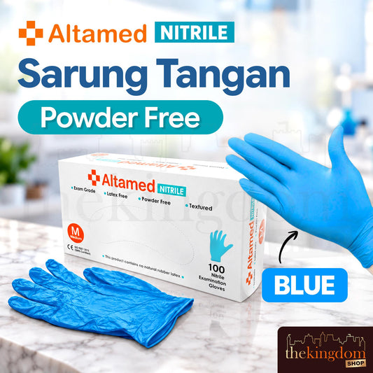 Altamed Nitrile Gloves PF (Powder Free) Blue /100