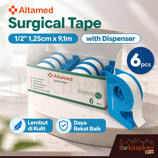 Altamed Surgical Tape 1/2" 1,25cm x 9,2m w/ Dispenser /6