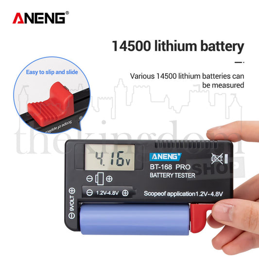 Aneng 18650 Tester Baterai Voltage Checker - {MBBT02BK}