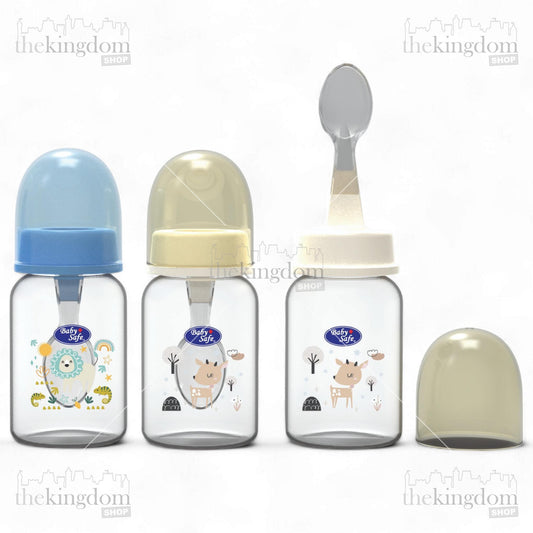 Baby Safe JS07B JS07C Soft Tip Spoon Bottle Feeder 150ml