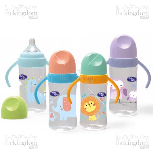 Baby Safe WN13U WN13B WN13G WN13O Wide Neck Bottle with Handle 250ml