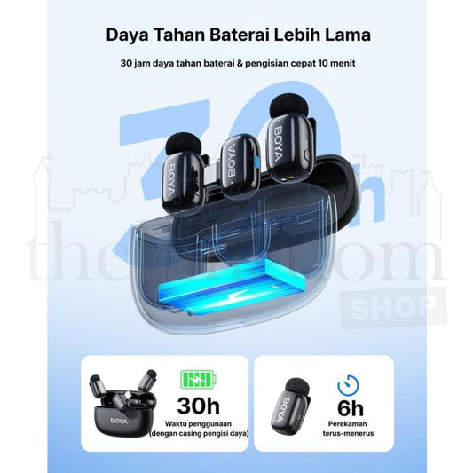Boya Mini 2-02 Upgraded Super Mini Wireless Microphone Black