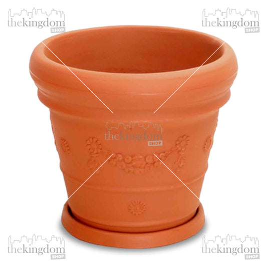 Claris Garden 5502 Terra Pot + Coaster 17.35L