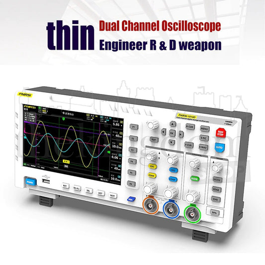 Fnirsi 1014D Digital Oscilloscope 2in1 Dual Channel 100MHz 1GSa/s 7inch White
