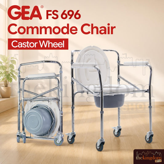 GEA FS 696 Commode Chair with Castor Wheel