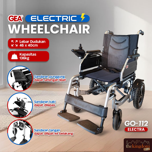 GEA GO-112 Electra Electric Wheelchair Kursi Roda Elektrik GO112