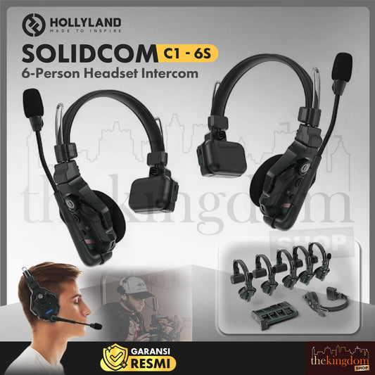 Hollyland Solidcom C1-6S Wireless Full Duplex Intercom System w/ DECT