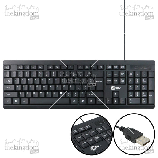 Lecoo KB101 Wired Keyboard 104 Keys