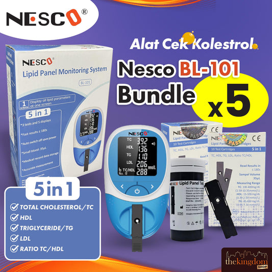 Nesco BL-101 + BLS-101 Bundle 5in1 Lipid Panel Monitoring System