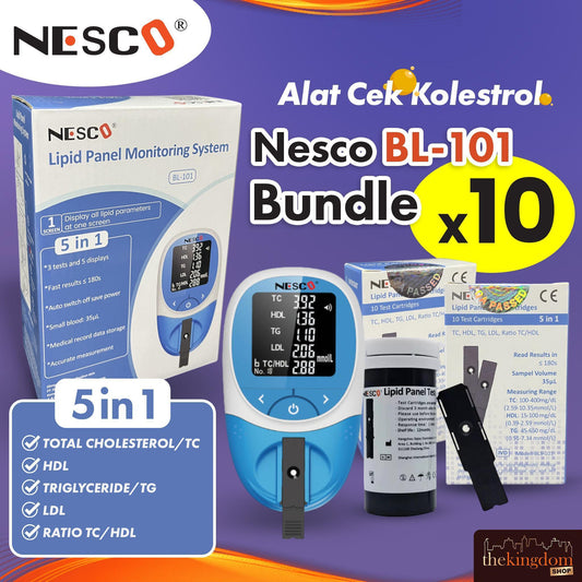 Nesco BL-101 + BLS-101 Bundle 5in1 Lipid Panel Monitoring System