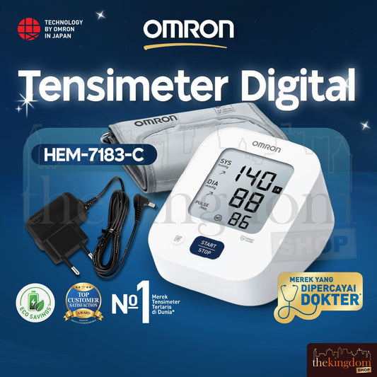 Omron HEM-7183-C Blood Pressure Monitor EZ Power + Adaptor BPM Easy