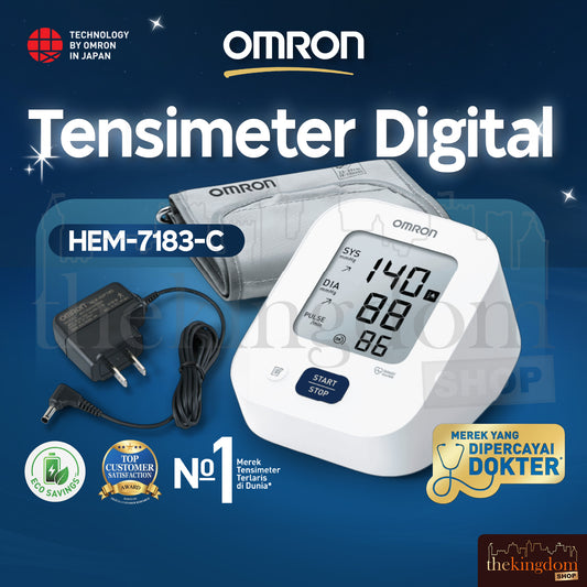 Omron HEM-7183-C Blood Pressure Monitor EZ Power + Adaptor BPM Easy