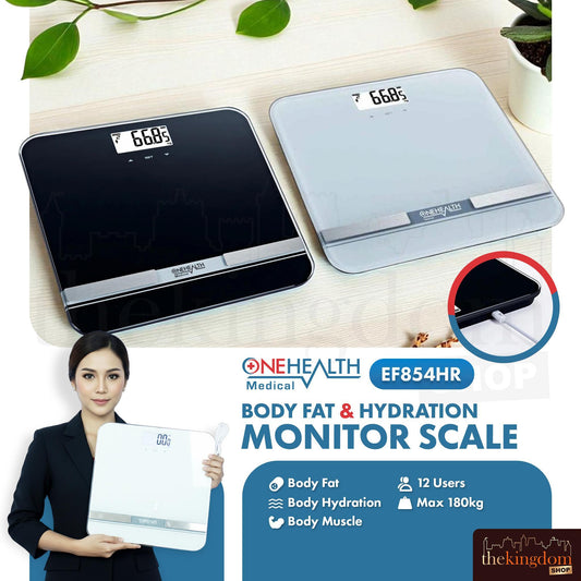Onehealth EF854HR Body Fat & Hydration Monitor Scale