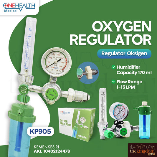 Onehealth KP905 Oxygen Regulator Tabung Flow Meter Oksigen