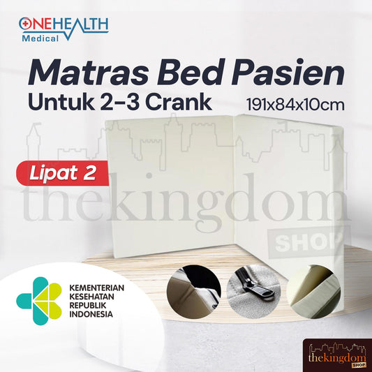 Onehealth Foldable Patient Bed Mattress 2-3 Crank 2