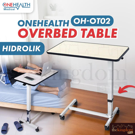 Onehealth OH-OT02 Overbed Table Semi Hidrolik