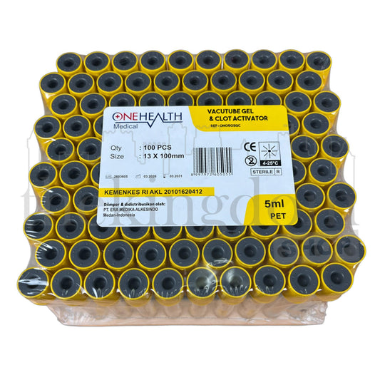 Onehealth Vacutube Gel & Clot Activator PET 5ml /100