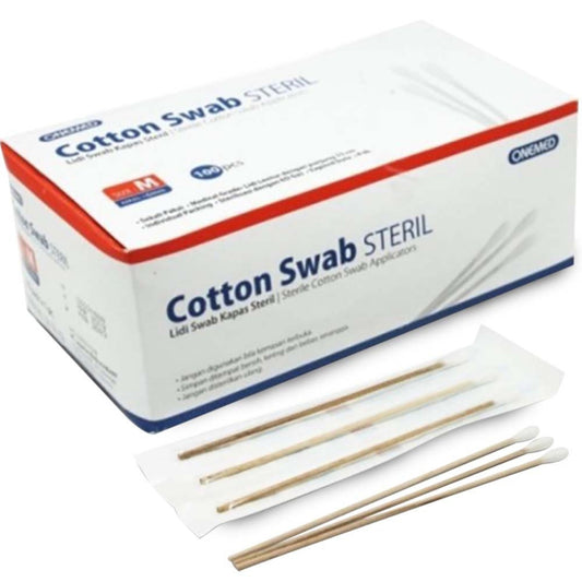 Onemed Cotton Swab Sterile M (Medium) /100