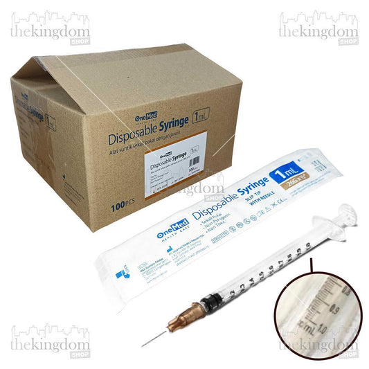 Onemed Disposable Syringe 1ml 1cc 26G Tuberculin /100