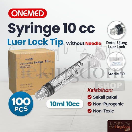 Onemed Disposable Syringe Luer Lock Tip without Needle 10ml 10cc /100