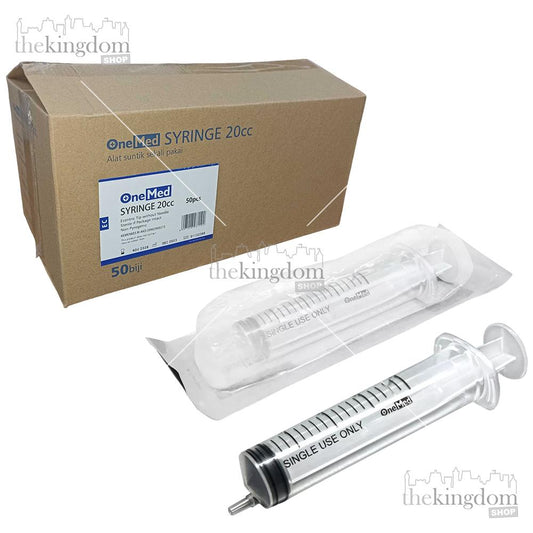 Onemed Disposable Syringe without Needle Eccentric Tip 20ml 20cc /50
