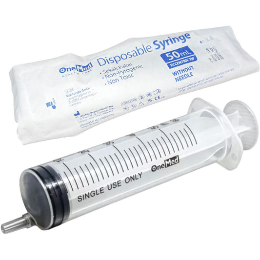 Onemed Disposable Syringe without Needle Eccentric Tip 50ml 50cc