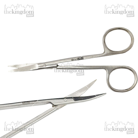 Onemed Straight Bent Iris Scissors 11cm