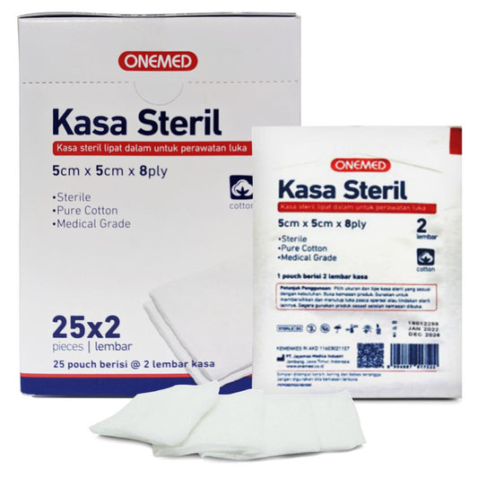 Onemed Kasa Steril 5cm x 5cm x 8ply 2pcs /25