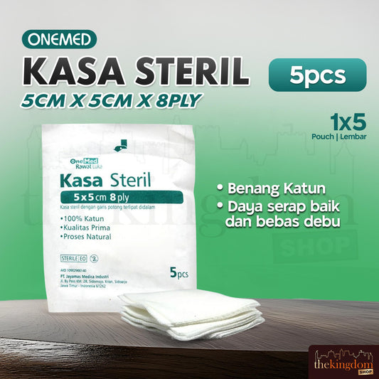 Onemed Sterile Gauze 585 5x5cm 8ply /5