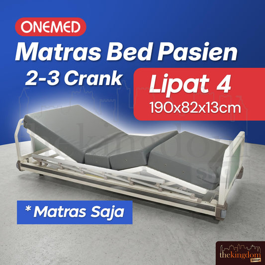 Onemed Matras Bed Pasien 2-3 Crank Lipat 4