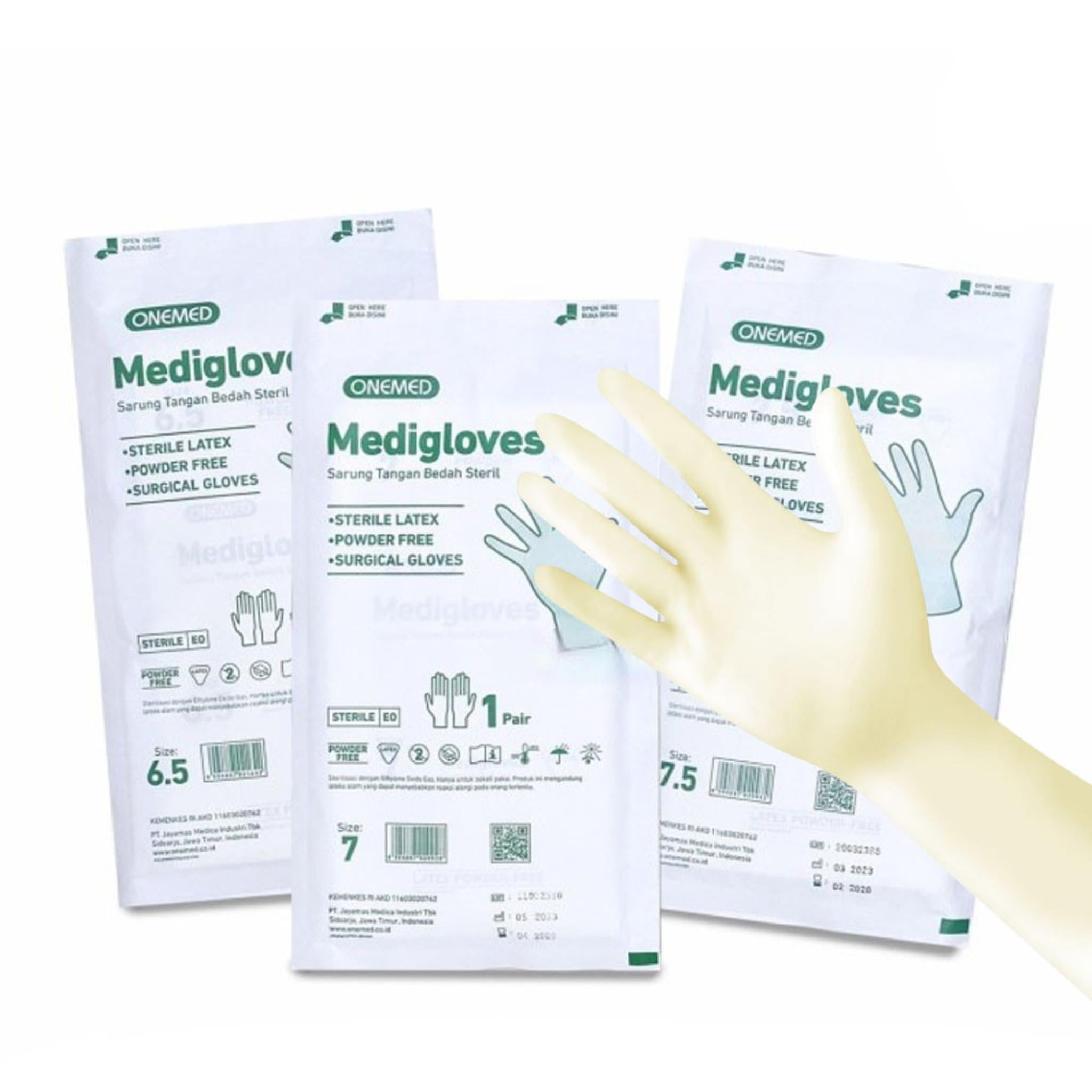 Onemed Size Surgical Gloves Sterile Nitrile Exam Gloves Sarung