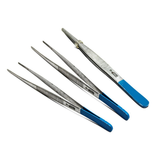 Onemed SS Anatomy Tweezers 12.5cm Blue