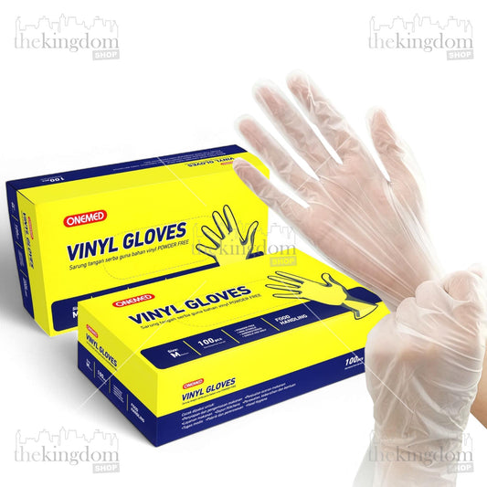 Onemed Vinyl Gloves Powder Free PF /100