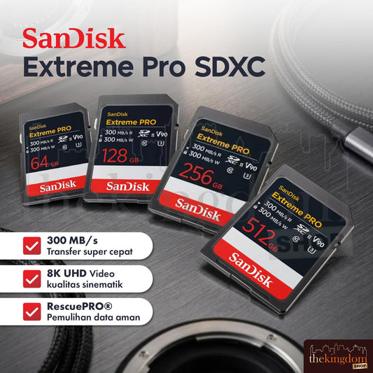 SanDisk Extreme Pro SDXC UHS-II Card U3 Class 10 300MB/s