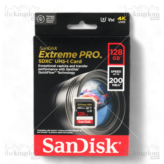 SanDisk Extreme PRO SDXC/HC UHS-I Card U3 V30 200MB/s 128GB