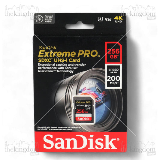 SanDisk Extreme PRO SDXC/HC UHS-I Card U3 V30 200MB/s 256GB