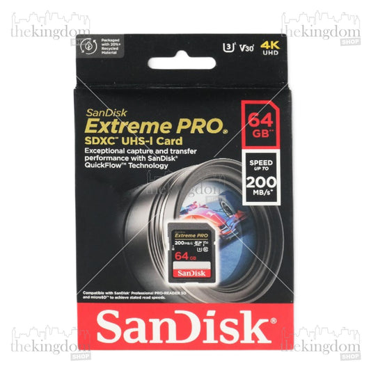 SanDisk Extreme PRO SDXC/HC UHS-I Card U3 V30 200MB/s 64GB