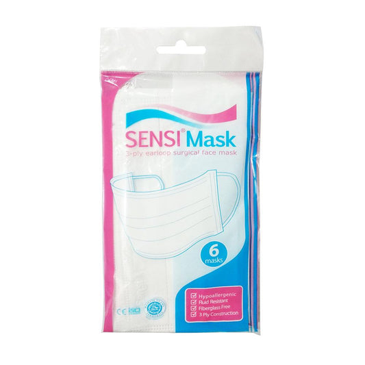 Sensi Mask 3ply Surgical Mask Earloop /6