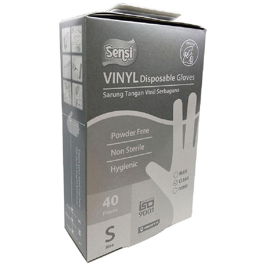 Sensi Vinyl Disposable Gloves PF (Powder Free) /40