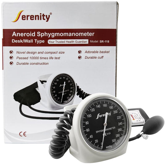 Serenity SR-118 Aneroid Sphygmomanometer Desk/Wall Type