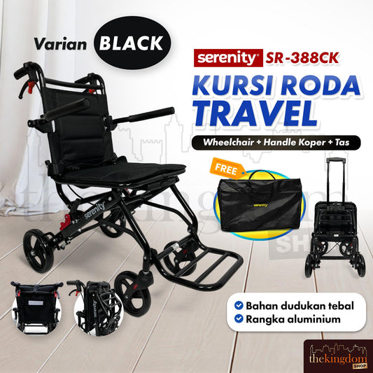 Serenity SR-388CK Travel Wheelchair with Handle + Bag