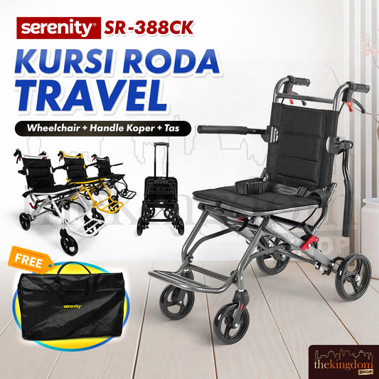 Serenity SR-388CK Travel Wheelchair with Handle + Bag