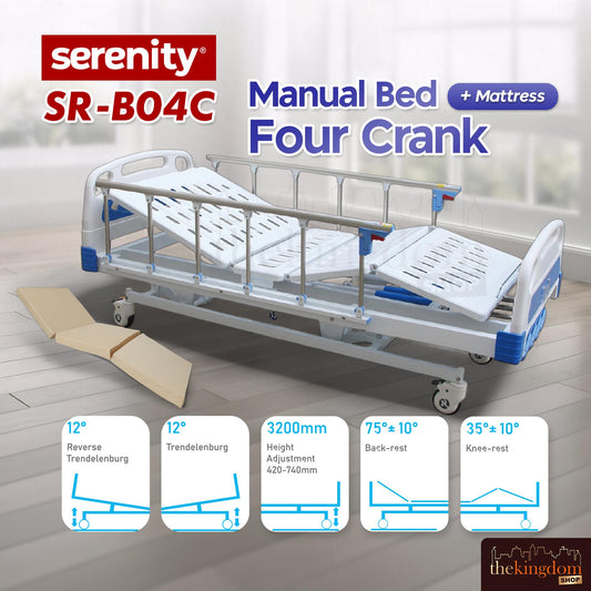 Serenity SR-B04C Manual Bed Four Crank + Mattress